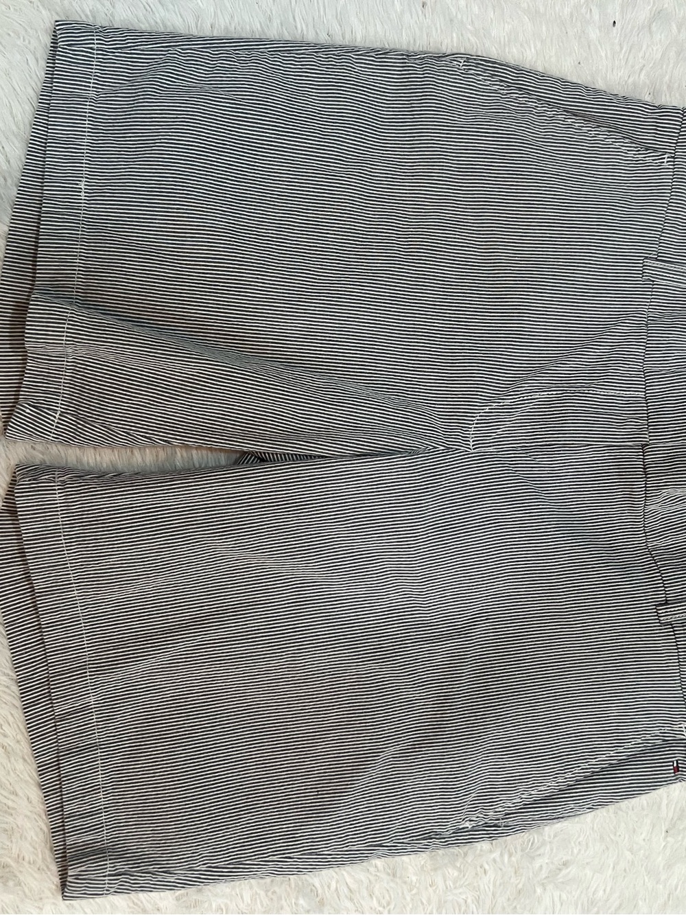 Tommy Hilfiger Black and White Striped Women's Bermudas
